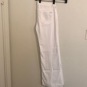 Hudson white flare low-rise jeans